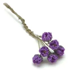 Purple Dollhouse Miniature Water Lily Bundle