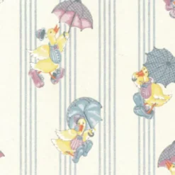 Raining Ducks Dollhouse Wallpaper