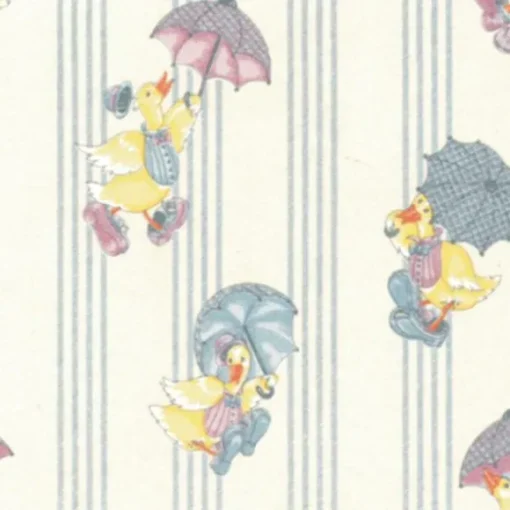 Raining Ducks Dollhouse Wallpaper