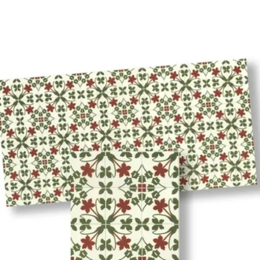 Red & Green Dollhouse Floor Tile