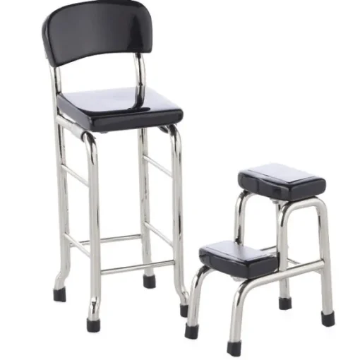Retro Dollhouse Miniature Tiered Stools