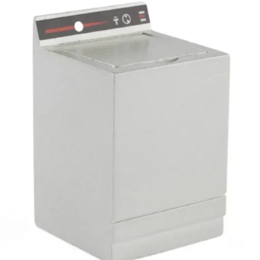 Silver Dollhouse Miniature Washing Machine