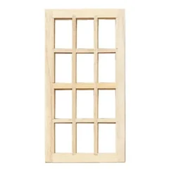 Standard 12-Light Dollhouse Miniature Window