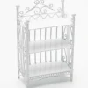 3-Tier White Wire Dollhouse Miniature Bookcase