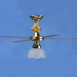 3-Tulip Dollhouse Miniature Ceiling Fan