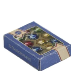 Vintage Dollhouse Miniature Christmas Ornaments Box