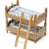 Walnut Dollhouse Miniature Bunk Bed