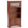 Walnut Dollhouse Miniature 4 Shelf Bookcase