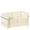 White Art Deco Dollhouse Miniature Sofa