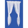 White Demi Tie Back Dollhouse Curtains