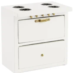 White Dollhouse Miniature Stove
