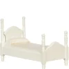 White Dollhouse Miniature Twin Bed