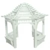 White Dollhouse Miniature Gazebo