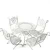 White Dollhouse Miniature Patio Set