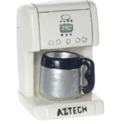 White Dollhouse Miniature Coffee Maker