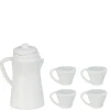 White Dollhouse Miniature Coffee Set