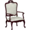 White Fabric Dollhouse Miniature Victorian Chair
